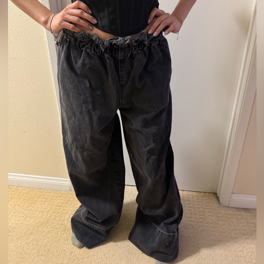 Black washed TopShop Boutique jeans